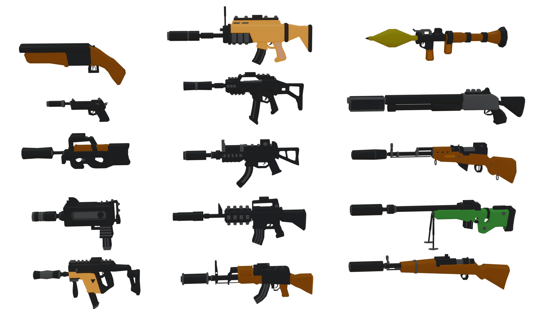 Toon Weapons render 1